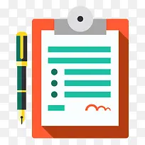 手绘扁平化笔和本子-空若网 手绘扁平化笔和本子-空若网