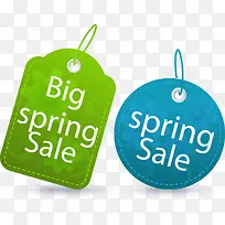 2款清新春季促销吊牌矢量图-空若网 2款清新春季促销吊牌矢量图-空若网