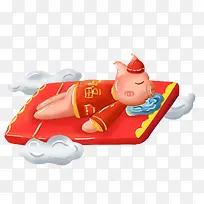 红包猪新年喜庆手绘卡通-空若网 红包猪新年喜庆手绘卡通-空若网