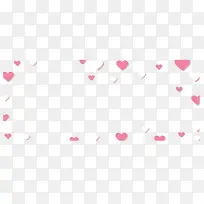 粉白色爱心装饰边框-空若网 粉白色爱心装饰边框-空若网