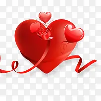 红色爱心丝带-空若网 红色爱心丝带-空若网
