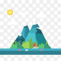 水彩山脉-空若网 水彩山脉-空若网