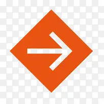 矢量橙色方块镂空箭头箭号-空若网 矢量橙色方块镂空箭头箭号-空若网