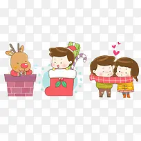 圣诞节卡通儿童插画设计-空若网 圣诞节卡通儿童插画设计-空若网