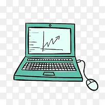 绿色笔记本电脑矢量图-空若网 绿色笔记本电脑矢量图-空若网
