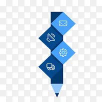 矢量蓝色铅笔素材-空若网 矢量蓝色铅笔素材-空若网