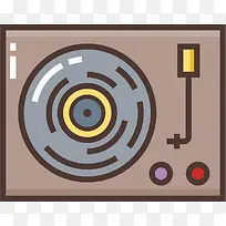 唱片机播放矢量多媒体设备-空若网 唱片机播放矢量多媒体设备-空若网