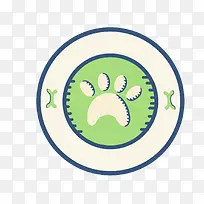 绿色圆形宠物狗标签-空若网 绿色圆形宠物狗标签-空若网