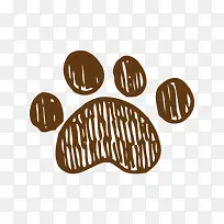 卡通手绘小狗脚印-空若网 卡通手绘小狗脚印-空若网