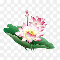 水彩手绘中国风荷花-空若网 水彩手绘中国风荷花-空若网