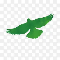 手绘绿色鸽子设计素材-空若网 手绘绿色鸽子设计素材-空若网