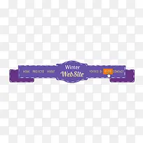 矢量冬季素材标题栏紫色-空若网 矢量冬季素材标题栏紫色-空若网