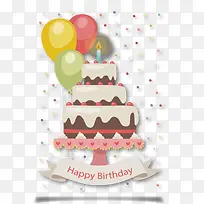 带彩色点的生日蛋糕卡-空若网 带彩色点的生日蛋糕卡-空若网