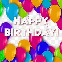 彩色气球装饰生日祝福贺卡矢量图-空若网 彩色气球装饰生日祝福贺卡矢量图-空若网