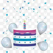 蓝色条纹生日蛋糕-空若网 蓝色条纹生日蛋糕-空若网