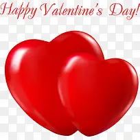 情人节两颗红色爱心-空若网 情人节两颗红色爱心-空若网