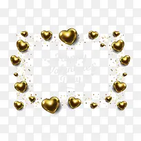 情人节密集黄色爱心-空若网 情人节密集黄色爱心-空若网