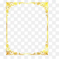 金色潮流烫金奢华边框免抠图-空若网 金色潮流烫金奢华边框免抠图-空若网