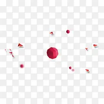 红色的圆形和三角形飞溅碎片免抠-空若网 红色的圆形和三角形飞溅碎片免抠-空若网