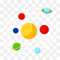 彩色圆形扁平化星球元素-空若网 彩色圆形扁平化星球元素-空若网