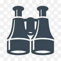 黑色扁平化望远镜元素-空若网 黑色扁平化望远镜元素-空若网