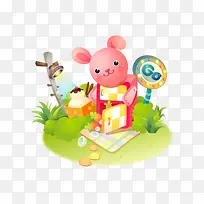 可爱的卡通小熊元素-空若网 可爱的卡通小熊元素-空若网