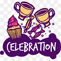 涂鸦风格蛋糕食物-空若网 涂鸦风格蛋糕食物-空若网