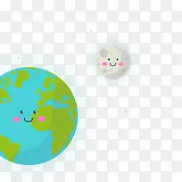 卡通地球矢量图下载-空若网 卡通地球矢量图下载-空若网