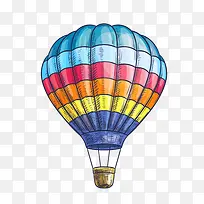 卡通装饰热气球小清新插画-空若网 卡通装饰热气球小清新插画-空若网