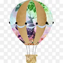 卡通装饰热气球小清新插画-空若网 卡通装饰热气球小清新插画-空若网