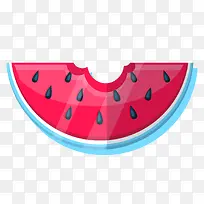 彩色圆弧西瓜食物元素-空若网 彩色圆弧西瓜食物元素-空若网