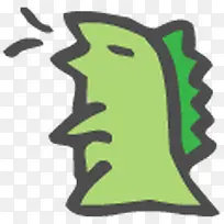 绿色卡通怪物-空若网 绿色卡通怪物-空若网