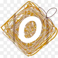 创意装饰褐色手绘线条海报设计数-空若网 创意装饰褐色手绘线条海报设计数-空若网