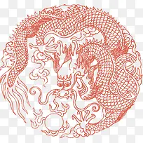对称花纹龙纹装饰图案-空若网 对称花纹龙纹装饰图案-空若网
