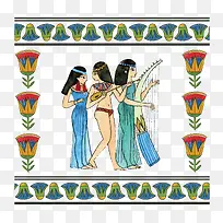 手绘风埃及文化人物-空若网 手绘风埃及文化人物-空若网