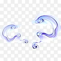 紫色水墨花纹PNG矢量元素-空若网 紫色水墨花纹PNG矢量元素-空若网