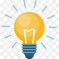矢量图发光的灯泡-空若网 矢量图发光的灯泡-空若网