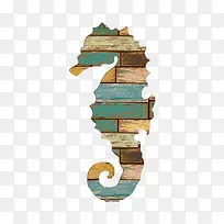 木板彩色海马-空若网 木板彩色海马-空若网