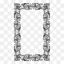 长方形矢量花纹边框-空若网 长方形矢量花纹边框-空若网
