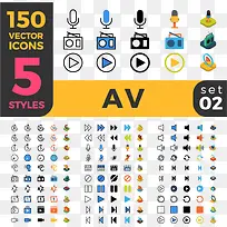 矢量时尚媒体播放器图标设计素材-空若网 矢量时尚媒体播放器图标设计素材-空若网