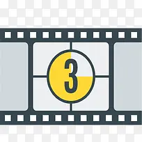 矢量电影倒计时播放素材-空若网 矢量电影倒计时播放素材-空若网