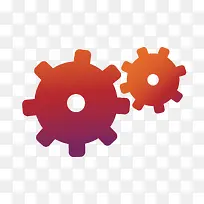 橙色渐变齿轮-空若网 橙色渐变齿轮-空若网