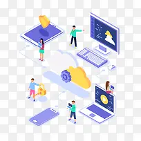 商务数据矢量图装饰-空若网 商务数据矢量图装饰-空若网