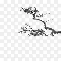 黑色水墨树枝-空若网 黑色水墨树枝-空若网