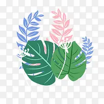 夏季手绘卡通植物-空若网 夏季手绘卡通植物-空若网