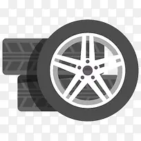 手绘卡通立体车轮轮胎-空若网 手绘卡通立体车轮轮胎-空若网