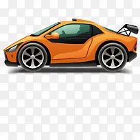 矢量黄色超级跑车插画-空若网 矢量黄色超级跑车插画-空若网