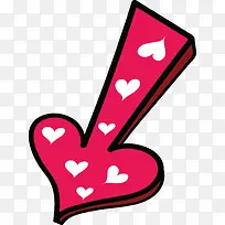 粉红色爱心花纹箭头-空若网 粉红色爱心花纹箭头-空若网