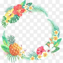 彩色花朵艳丽花环-空若网 彩色花朵艳丽花环-空若网