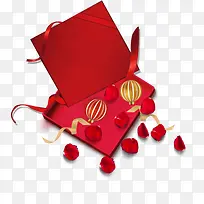 爱在情人节卡通花瓣礼品盒子装饰-空若网 爱在情人节卡通花瓣礼品盒子装饰-空若网